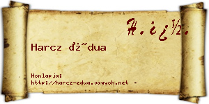 Harcz Édua névjegykártya